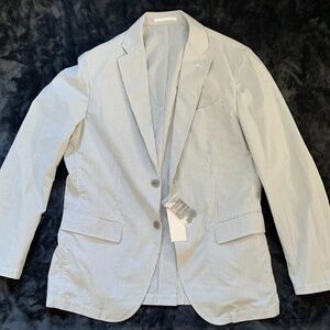 UNIQLO Blue and White Striped Blazer, tags intact -  L
